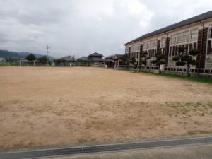 作業後の運動場